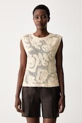 United Colors of Benetton топ-светр жіночий ажурний бежевий 1H6GD10H3
