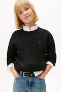 Tommy Hilfiger sweter bawełniany dziecięcy kolor czarny KG0KG08848