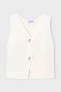 Mayoral kamizelka dziecięca kolor biały lekki 3385