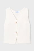 Детски елек Mayoral в бяло от лека материя 3385