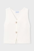 Mayoral kamizelka dziecięca kolor biały lekki 3385