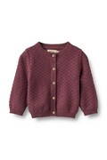 Wheat cardigan pentru bebeluși din bumbac violet 4534-560-GOTS