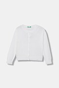 United Colors of Benetton kardigan dziecięcy z bawełną biały 19DKG500S