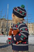 Konges Sløjd kardigan z dodatkiem wełny dziecięcy BELOU KNIT CARDIGAN kolor granatowy KS104225