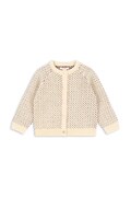 Konges Sløjd kardigan z dodatkiem wełny dziecięcy BILLI KNIT CARDIGAN kolor beżowy KS104233