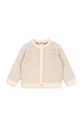 Konges Sløjd cardigan con lana bambini BILLI KNIT CARDIGAN colore beige KS104233
