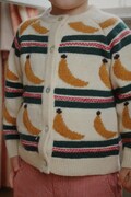 Konges Sløjd kardigan z dodatkiem wełny dziecięcy BILLI KNIT CARDIGAN kolor multicolor KS104233