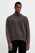 Calvin Klein Jeans sweter bawełniany męski kolor brązowy LV04RE300G