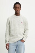 Tommy Jeans sweter z dodatkiem wełny męski kolor beżowy ciepły DM0DM22353