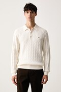 Tommy Hilfiger sveter pánsky bavlnený béžový MW0MW41955