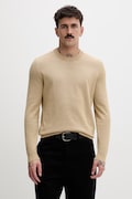 Bavlnený sveter HUGO San Cassius-C2 béžová farba, ľahký, 50553588