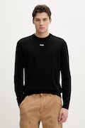 HUGO sweter bawełniany San Cassius-C2 męski kolor czarny lekki 50553588