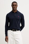 Bavlnený sveter Polo Ralph Lauren tmavomodrá farba, ľahký, 710P04446