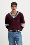 United Colors of Benetton sweter z dodatkiem wełny x Stranger Things męski kolor bordowy lekki 1XDGK401F