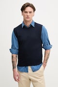 United Colors of Benetton kamizelka męska bawełniana granatowa 1098U401R