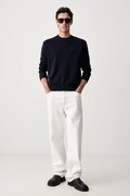 United Colors of Benetton sweter męski bawełniany granatowy 1UAEU10B6