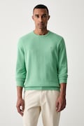 Tommy Hilfiger sweter męski bawełniany zielony MW0MW39999