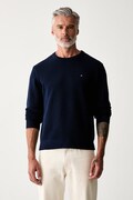 Tommy Hilfiger sweter męski bawełniany granatowy MW0MW42799