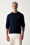 Tommy Hilfiger sweter męski bawełniany granatowy MW0MW42799