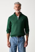 Tommy Hilfiger sweter męski bawełniany zielony MW0MW42916