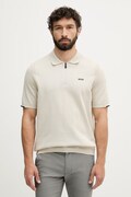 BOSS Green polo swetrowe męskie bawełniane beżowe 50558344