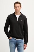 U.S. Polo Assn. кофта чоловіча бавовняна LB Sweat Zip чорна MUP4652