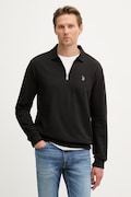 U.S. Polo Assn. кофта чоловіча бавовняна LB Sweat Zip чорна MUP4652