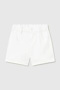 Mayoral szorty z domieszką lnu dziecięce kolor biały regulowana talia 1215