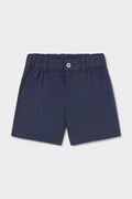 Mayoral szorty z domieszką lnu dziecięce kolor granatowy regulowana talia 1215