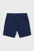 Дитячі шорти з додаванням льону Mayoral колір синій регульована талія 3202