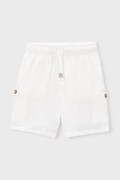 Dječje pamučne kratke hlače Mayoral boja: bijela, podesivi struk, 3212