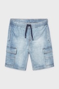 Mayoral szorty jeansowe dziecięce kolor niebieski regulowana talia 6218