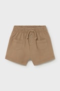 Дитячі бавовняні шорти Mayoral Newborn колір коричневий регульована талія 1273