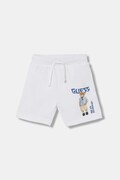 Guess szorty dresowe dziecięce bawełniane białe regular waist N6GD04 KA6R4