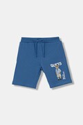 Guess szorty dresowe dziecięce bawełniane niebieskie regular waist N6GD04 KA6R4