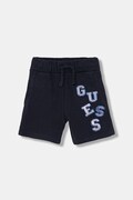 Guess szorty bawełniane dziecięce kolor granatowy regulowana talia N6GD02 KA6R4