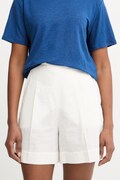 MM by Max Mara szorty damskie bawełniane BALTA beżowe high waist 2616141018600