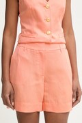Marciano by Guess pantaloni scurți eleganți de damă cu amestec de in JANE portocalii high waist G6GD21 W2367