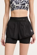 adidas by Stella McCartney szorty treningowe damskie kolor czarny z nadrukiem medium waist JM1395