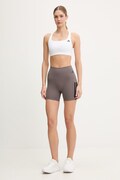 adidas Performance szorty treningowe Optime damskie kolor brązowy z nadrukiem medium waist JZ1099