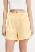 adidas Originals szorty damskie kolor żółty z aplikacją high waist KD3669
