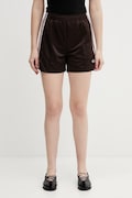 adidas Originals szorty damskie kolor brązowy z aplikacją high waist KD3672