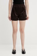 adidas Originals szorty damskie kolor brązowy z aplikacją high waist KD3672