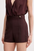 Elisabetta Franchi pantaloni scurți culoarea maro, uni, high waist, SH00761E2