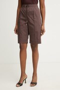 Liu Jo шорти жіночі з бавовною коричневі high waist TA6289 T416A