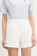 Lacoste szorty dresowe damskie beżowe high waist GF5341