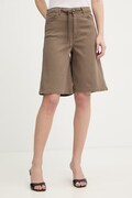 Marella szorty MLMQUASAR damskie kolor brązowy gładkie high waist 2613141035200