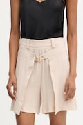 Simona Corsellini szorty eleganckie damskie z wiskozy beżowe P26CPSH00101