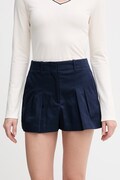 Lacoste szorty damskie kolor granatowy gładkie high waist FF0175