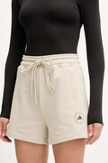 adidas by Stella McCartney szorty dresowe damskie bawełniane beżowe high waist KC1821
